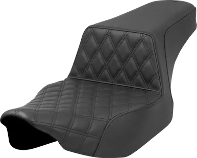 Step-Up Seat - Front Lattice Stitch - Black - Road Glide/Street Glide 823-07-172