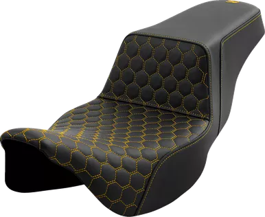 Step-Up Seat - Honeycomb - Extended Reach - Gold Stitching - Fl '08-'23 808-07B-17807