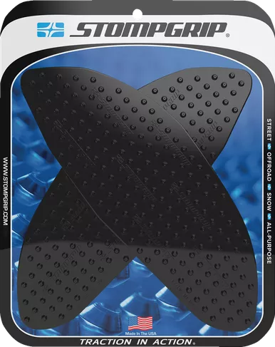 Stompgrip Traction Pad Tank Grips - Volcano - Black - Aprilia 55-10-0180B