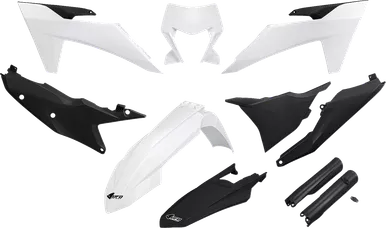 Ufo Body Kit - White/Black - Ktm - Exc-F Ktkit530F@222
