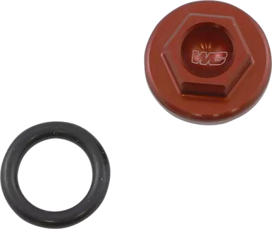 Works Connection Oil Filler Plug - Red - Honda 24-077