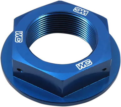 Works Connection Steering Stem Nut - Blue - Yamaha 24-360