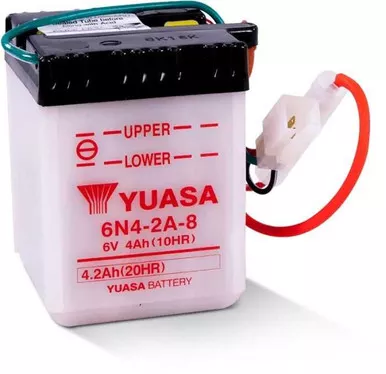 Yuasa Battery Conventional 6N4-2A-8 6 Volt Battery Yuam2648A