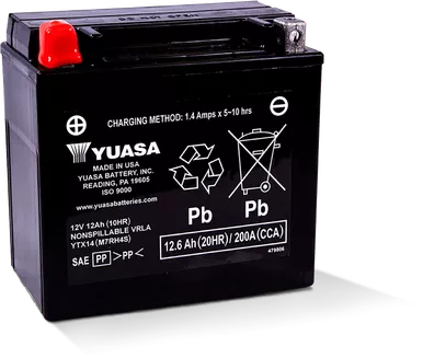 Yuasa Battery Ytx14 Sealed Factory Activated Yuam7Rh4S