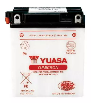 Yuasa Battery Yuasa Yb12Al-A2 Yumicron-12 Volt Battery Yuam22212