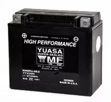 Yuasa Battery Yuasa Ytx20H Factory Activated Maintenance Free 12 Volt Batt Yuam72Rbh