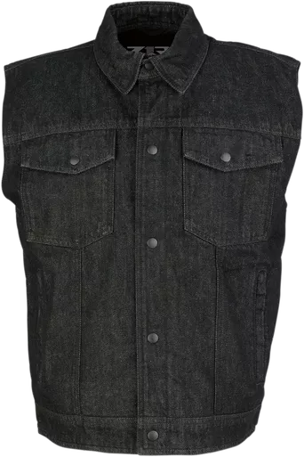Z1R Denim Vest - Black - 4Xl