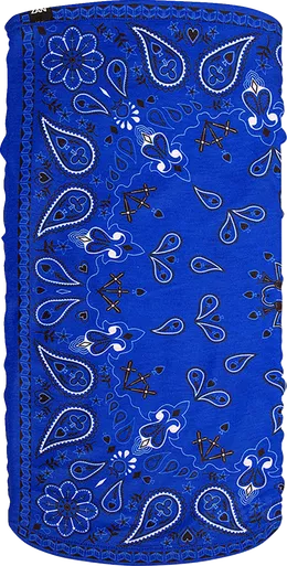 Zan Headgear Motley Tube Fleece Lined - Blue Paisley Tf111