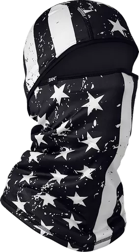 Zan Headgear Sportflex Convertible Balaclava - Black And White - Flag Wbsf091