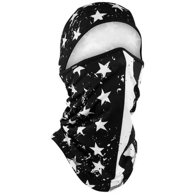 Zan Sportflex Series Convertible Balaclava Black & White Flag Wb4L091