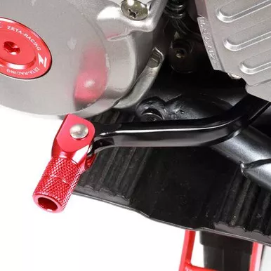 Zeta Forged Shift Lever Red Hon Ze90-4032
